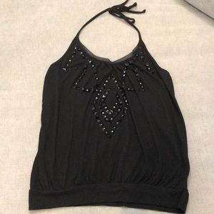 Black Express Halter Top